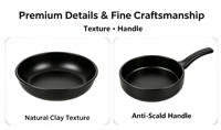 Poêle à frire en céramique antiadhésive de 18 cm de diamètre pour cuisinières à gaz, revêtement en émail de qualité alimentaire, poignée amovible, ensemble d'ustensiles de cuisine