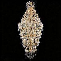 Lustre LED en cristal doré de luxe sur mesure, accessoires de mariage, décoration intérieure pour salles de réception, hôtels, restaurants, événements, escaliers, banquets