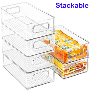 <strong>Plastic</strong> <strong>Bins</strong> Clear Acrylic Cabinet Storage Box Stackable Vanity Organizer <strong>Bin</strong> for <strong>Bathroom</strong> Health Beauty Office Organization - Product Image 4