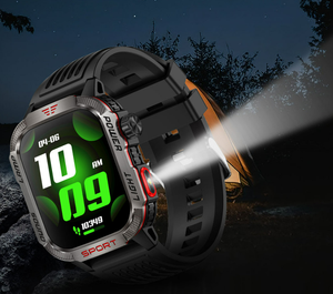 Reloj Inteligente DF PGD WATCH con Ranura para Tarjeta SIM, Linterna, Cámara, Pulseras Inteligentes, Reloj Táctico Color Caqui Desierto - Product Image 4