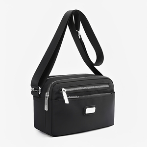 Sac à bandoulière en nylon imperméable avec logo personnalisé Royal Fair, sac à bandoulière élégant et tendance avec fermeture éclair, sac de taille décontracté - Product Image 2