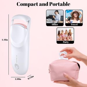 Electric Eyelash Curling Tool <b>Heated</b> Lash Curler Wide Angle Design Makeup Beauty Tool - Product Image 4