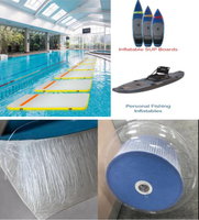 Tissu PVC à double paroi tissé renforcé, matériau gonflable pour planches de SUP, plateformes flottantes et bateaux