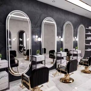 Juego de Muebles de Salón de Belleza con Espejo Ovalado Cuadrado de Diseño Moderno y Lujo Ligero, Precio de Fábrica - Product Image 2