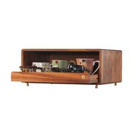 Organisateur de bar à café en bois de noyer, rangement de comptoir, porte-tasses, design tiroir, décoration de station à café pour comptoir de cuisine