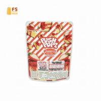Sachets plats anti-odeur personnalisables imprimables pour bonbons, biscuits, snacks, aliments, sacs refermables en Mylar pour lait avec boîte