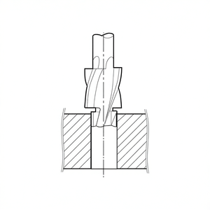 Conector Circular Avellanado Fervi, Tipo Mediano, Conexión Cilíndrica - Product Image 2