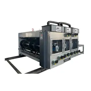 Máquina troqueladora de impresión de alimentador de cadena de cartón corrugado semiautomático