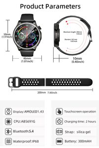 Reloj Inteligente AW83 para Monitoreo de Salud, para Hombres y Mujeres, Deportes <span class=keywords><strong>al</strong></span> Aire Libre, Seguimiento de Actividad Física, Monitoreo de Salud - Product Image 3