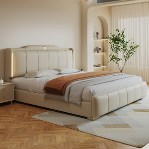 Moderna testiera imbottita <span class=keywords><strong>morbida</strong></span> illuminata con cassetti portaoggetti che consente di risparmiare spazio ai mobili della camera da <span class=keywords><strong>letto</strong></span> stile economico - Product Image 1