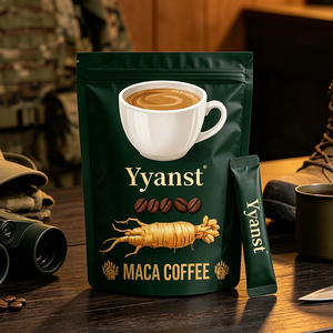 กาแฟมาคาเพิ่มพลังธรรมชาติแบบซองเดี่ยว สีเขียวเข้ม บรรจุในซองตั้งได้ สำหรับผู้ชาย เพิ่มความทนทานและสุขภาพที่ดีในทุกวัน รับผลิตแบบ OEM - Product Image 2
