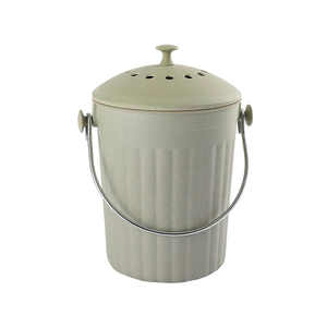 Factory Price Compostable Square Bamboo Fiber Compost Bin Kitchen Food Waste Compost Bin