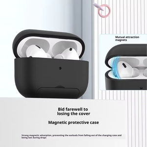 Funda protectora magnética de color sólido para auriculares Apple Blue Tooth Airpods4, funda protectora para auriculares - Product Image 5