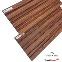 VIWELL Decor E04 117MM PS Panneau mural 3D Panneau mural décoratif d'intérieur Matériau plastique avec 100 types d'options de surface de couleur