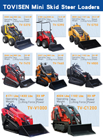 Chargeuse compacte sur chenilles Tovisen V1000 Mini avec moteur Kubota, chargeuse utilitaire compacte pour multiples accessoires