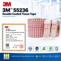 Ruban adhésif en tissu double face 3M 55236 0,12 mm, adhésif acrylique haute adhérence, forte résistance au décollement, ruban industriel facile à découper