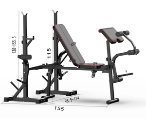 Commercial Grade Adjustable Dumbbell Press Bench Multifunction All in One Home Gym Safety Features for Pec Fly Sit Racks <b>Storage</b> - Product Image 6