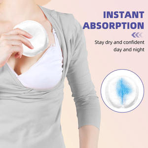 Bantalan payudara Ultra tipis sekali pakai, 100 buah bantalan payudara 50X penyerap siang malam kering bernafas, bantalan menyusui lembut untuk ibu higienis - Product Image 2