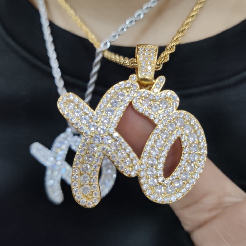 アクセサリー sho.ya Hip Hops Jewelry Gold Plated Alphabet Xo Pendant Necklace