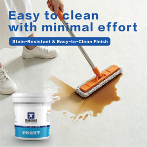 Eco-friendly Waterproof Wear Resistant Epoxy Colored Sand Self-Leveling Floor Coating 5 Year Warranty for Concrete Tile Bathroom - Product Image 4