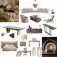 Table à manger populaire de style moderne avec plateau en marbre pour la maison et la salle à manger, ensemble de table à manger