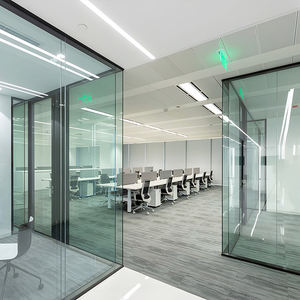 Multi uso di scena della parete divisoria decorativa dell'ufficio di vetro cubico incorniciato di alluminio della parete con il disegno di bellezza - Product Image 5