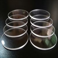 Plaque acrylique transparente PMMA, disque rond de 2 mm d'épaisseur, plaque de verre organique, feuille de plastique PVC, lentille de lampe torche ronde