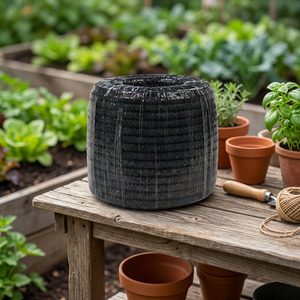 Cordon en coton noir torsadé de qualité supérieure, doux, durable, écologique, en fibres naturelles, pour la fixation des plantes, le jardinage, le soutien des cultures et l'agriculture - Product Image 1