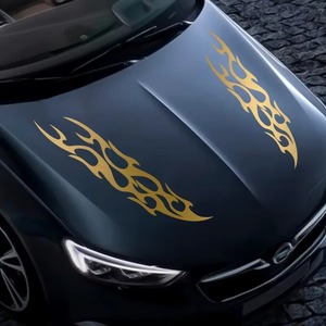 Autocollants personnalisés avec logo, 2 pièces, flammes de course, autocollants pour capot et côtés de voiture - Product Image 3