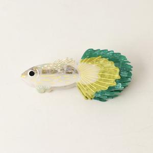 Pinza de Pelo de Acetato con Diseño de Pez Dorado, Ecológica y Personalizada, Estilo Marino, Tamaño Grande, para Niñas, Estilo Europeo-Americano - Product Image 4