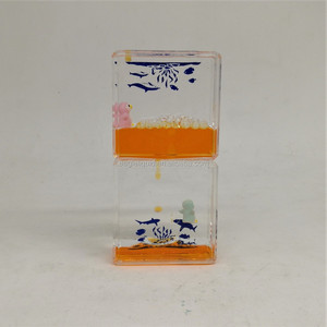 Temporizador de burbujas líquidas cuadrado con movimiento de agua, juguete sensorial relajante y antiestrés para escritorio, juego terapéutico de concentración - Product Image 2