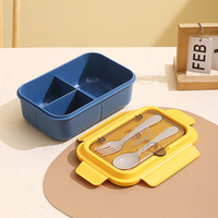 Boîte à bento en acier inoxydable 304, isotherme, double couche, anti-fuite, avec ustensiles, sans BPA, pour la préparation des repas, adultes, travail, école