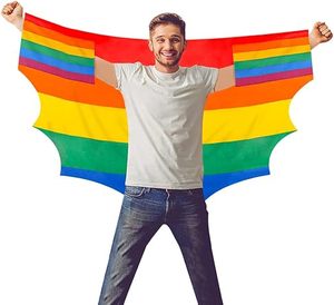 Capa de Arcoíris con Orificios para los Brazos, Disfraz de Orgullo LGBTQ para Desfiles y Fiestas del Orgullo Gay - Product Image 2