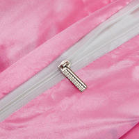 Usine directement ensembles de couette de luxe ensembles de literie en soie rose ensemble de draps de mariage en satin