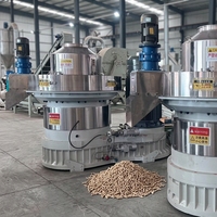 Machine à granulés de bois CE 8ème génération à matrice annulaire, en acier inoxydable, verticale, pour sciure de bois, branches, combustible, coques de riz, paille, herbe, avec moteur à engrenages