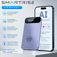 Enregistreur vocal AI Note Taker, traduction en 152 langues, format carte, 39g, corps magnétique, écran couleur, pour le bureau, portable