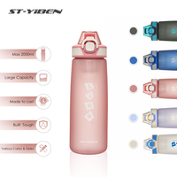 Bouteille d'eau de sport réutilisable, résistante aux chocs, écologique, sans BPA