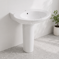 Lavabo sur pied grande taille Dragon Doré pour salle de bain, article très demandé en Afrique de l'Est, pour le marché éthiopien