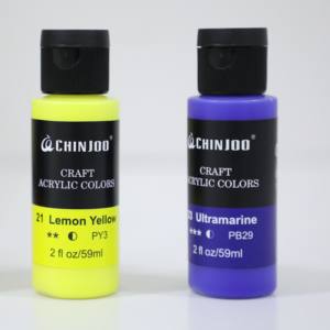 <span class=keywords><strong>Peinture</strong></span> acrylique <span class=keywords><strong>professionnelle</strong></span> Chinjoo 2 fl.oz (59 ml) finition mate pour travaux manuels - Product Image 3