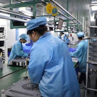 Jalur perakitan pemurni udara otomatis konveyor produksi mesin pembuat penyaring udara