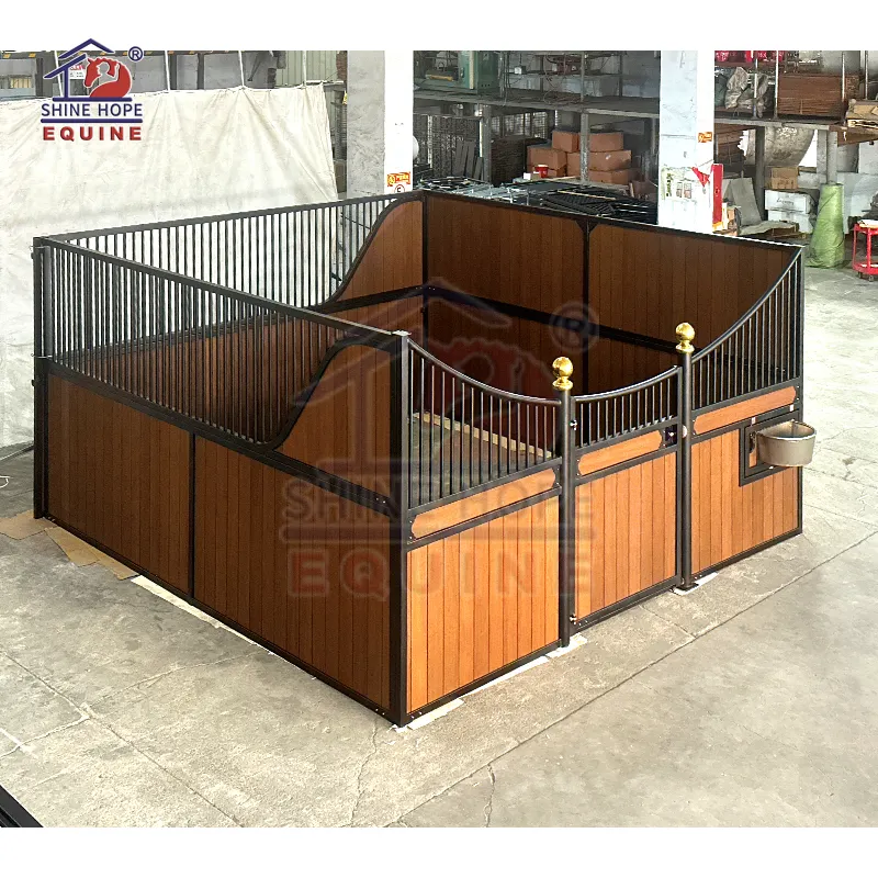 Farm Equestrian Stable panel non-toxic powder coated surface Horse Equipment Solid horse stalls
