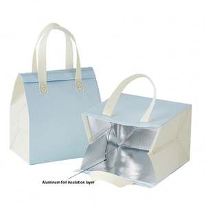 Sac isotherme de livraison de nourriture en aluminium de 20 L avec logo personnalisé, imperméable, isolé thermiquement, dessin animé, emballage alimentaire en plein air, épicerie, 15 L, 30 L - Product Image 1