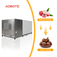 Industriële roestvrijstalen warmtepomp met laag geluidsniveau, automatische machine voor het verwerken van gedroogde appel- en bananenchips, fruit- en groentedroger