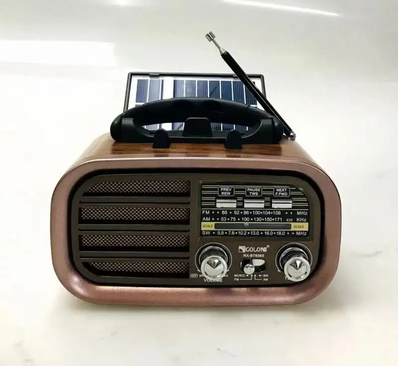 GOLON RX-BT638S Oem Weather Emergency Radyo Am/fm/sw Crank Light Portable Solar Radio