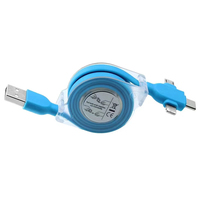 Harga Terjangkau Custom LOGO 2.4A Type-C Kabel Data Pengisian Daya Retractable 1m Bahan PVC TPE Komputer Berbagai Warna Hadiah Promosi