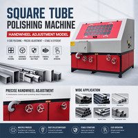 Machine de polissage des métaux pour l'élimination de la rouille sur tubes carrés, tuyaux rectangulaires et acier inoxydable, haute sécurité, abrasif écologique