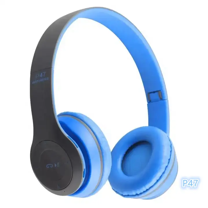 Tốt Nhất Người Bán Sẵn Sàng Cổ Phiếu P47 Không Dây Thể Thao Headphone Over-Ear Có Thể Gập Lại Không Dây Stereo Tai Nghe Tai Nghe Với 5 Màu Sắc Tùy Chọn