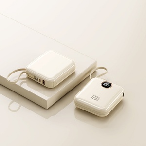 Batterie externe portable haute capacité 10000 mAh avec logo personnalisé, charge rapide PD22.5W, câble intégré et écran LED pour extérieur - Product Image 4