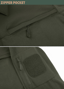 Kustom kaus Polo katun pria, seragam kerja Keselamatan Kerja cepat kering tembus udara lengan panjang - Product Image 4