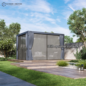 Pergola Retrattile in Acciaio 3x4m con Tetto a Lamelle Impermeabile, Pieghevole Manualmente, Autoportante, Ecologica, Verniciata a Polvere per Balcone e Giardino - Product Image 4